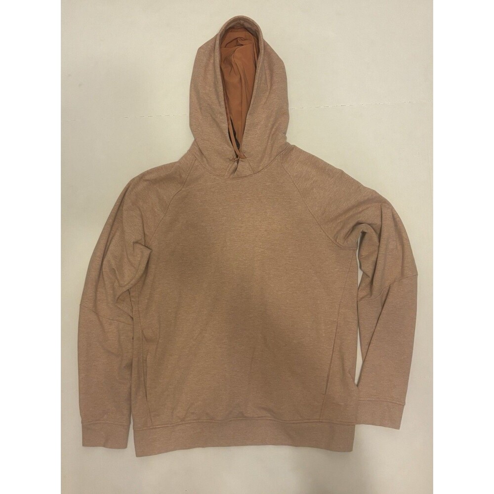 lululemon Beige Men's M Pullover Hoodie Drawstring Solid Jersey Logo